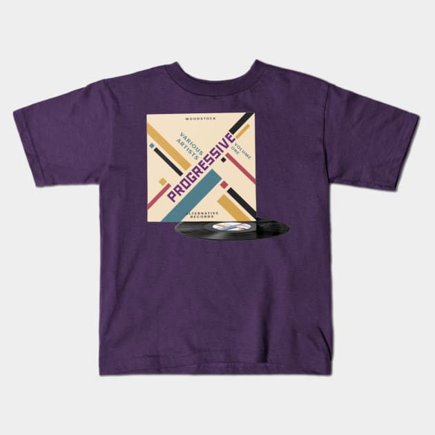 RETRO VINYL PROGRESSIVE MUSIC Kids T-Shirt by elSALMA